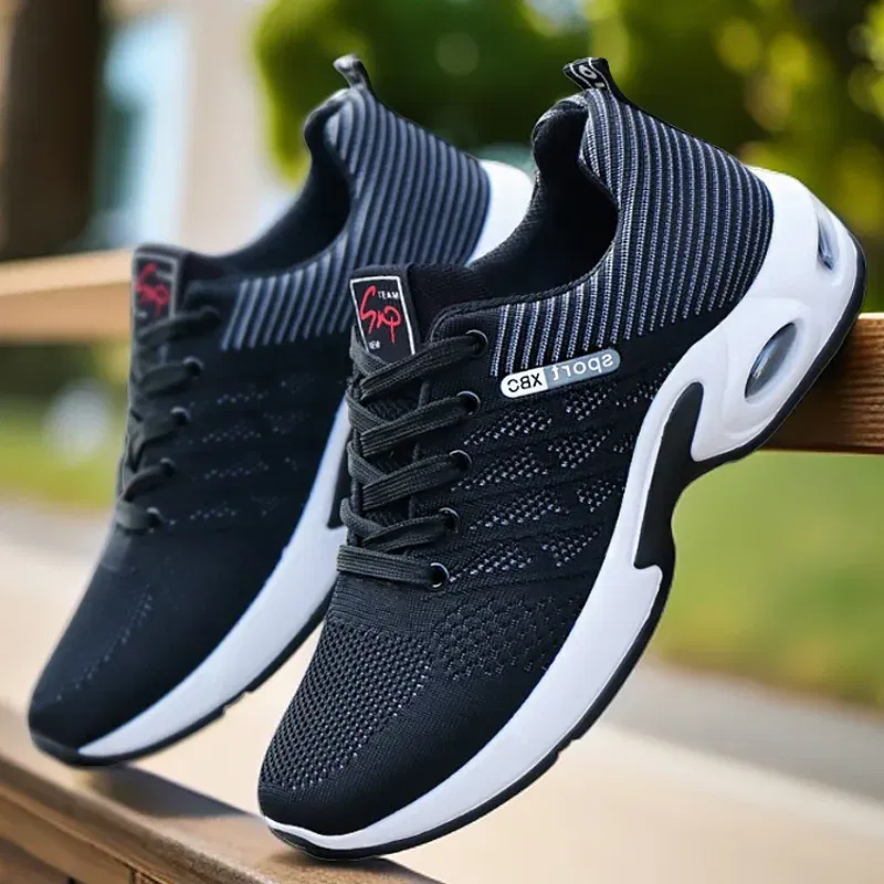 Color: Red, Shoe Size: 45 - sneakers Men 2025 new men's shoes lace-up running shoes Light casual sneakers