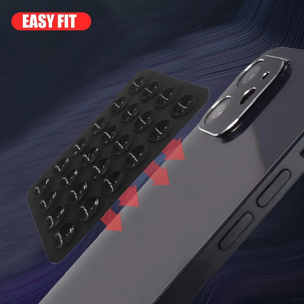 Color: WHITE, Ships From: CHINA - Multifunctional Mobile Phone Silicone Suction Cup 24 Square Mobile Phone Single-Sided Case Anti-Slip Holder Mount Suction