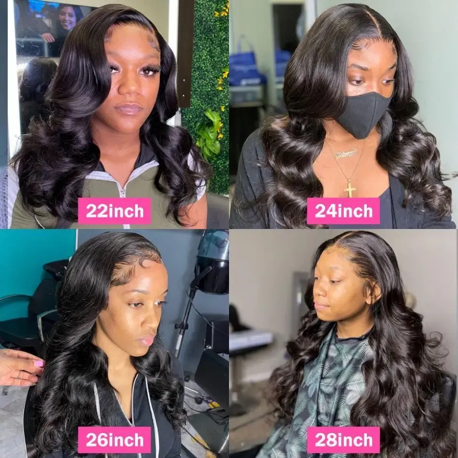 Color: #1, Ships From: CHINA, Stretched Length: 30Inches, Density: 150% - Body Wave 4x4 Glueless HD Lace Closure Wigs For Women 13x4 13x6 Human Hair Wig Brazilian Transparent Lace Front Wig Pre Plucked