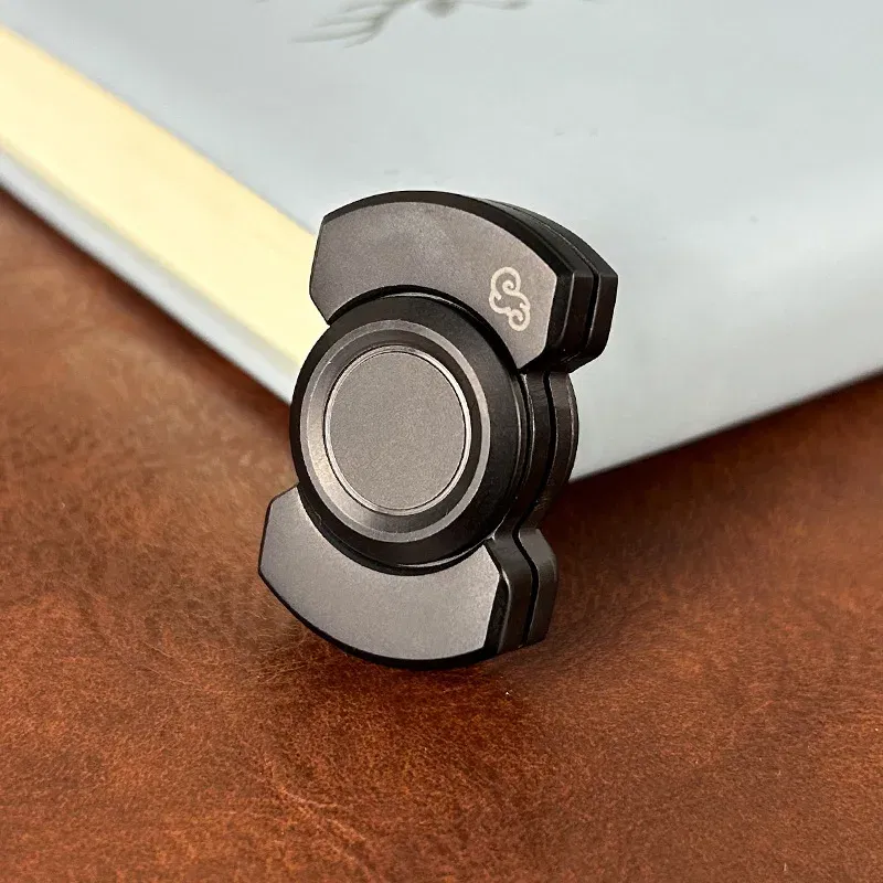 Color: green - Stainless Steels 3 in 1 Fidget Spinner and Slider Combo with Click Button Metal Toy for Adult Stress Relief