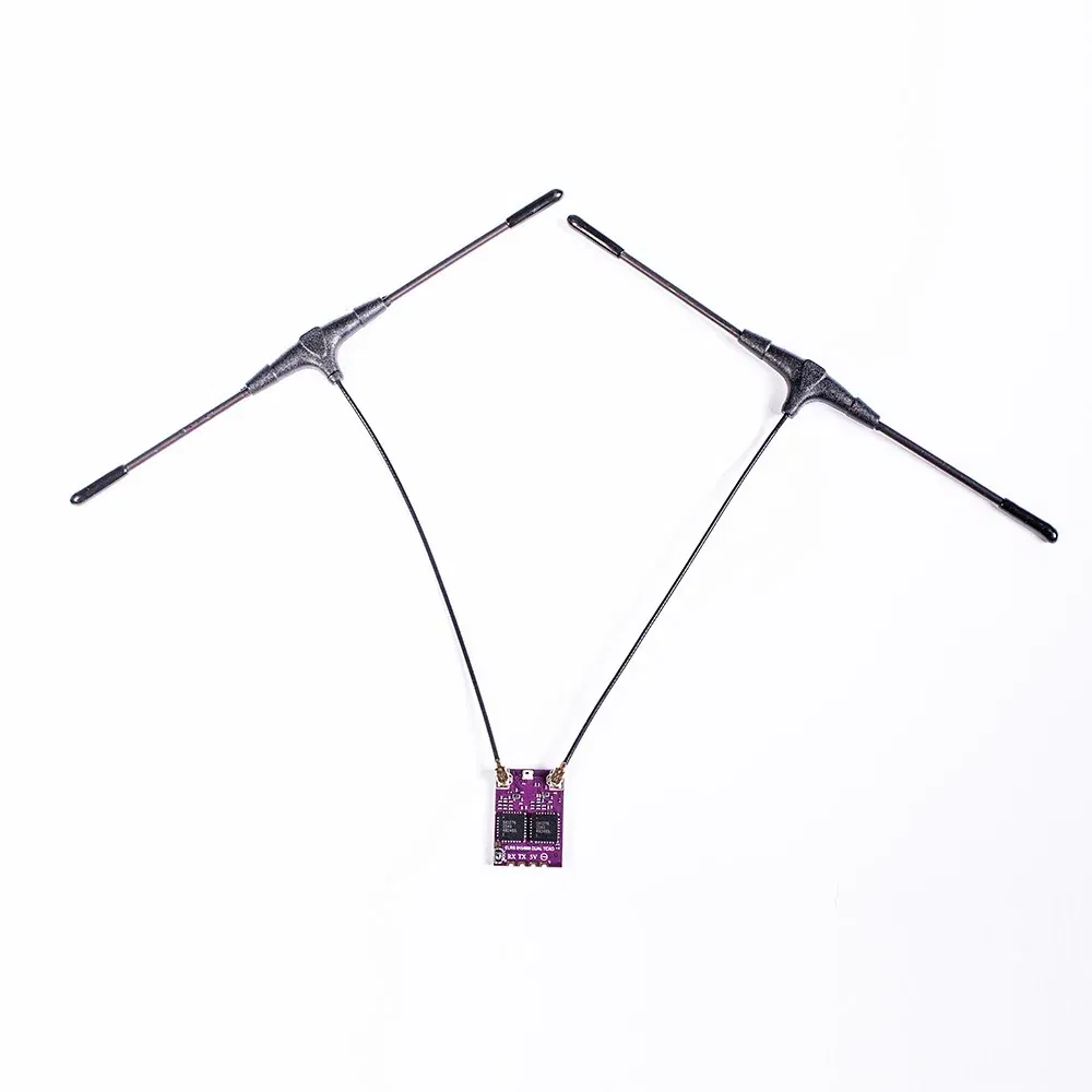 Color: Red - 5PCS ES900 DUAL RX ELRS Diversity Receiver 915MHz / 868MHz /750MHz Built-in TCXO for RC Airplane FPV Long Range Drone