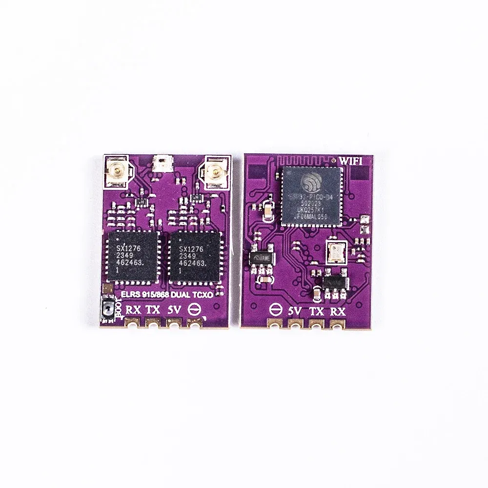 Color: Red - 5PCS ES900 DUAL RX ELRS Diversity Receiver 915MHz / 868MHz /750MHz Built-in TCXO for RC Airplane FPV Long Range Drone