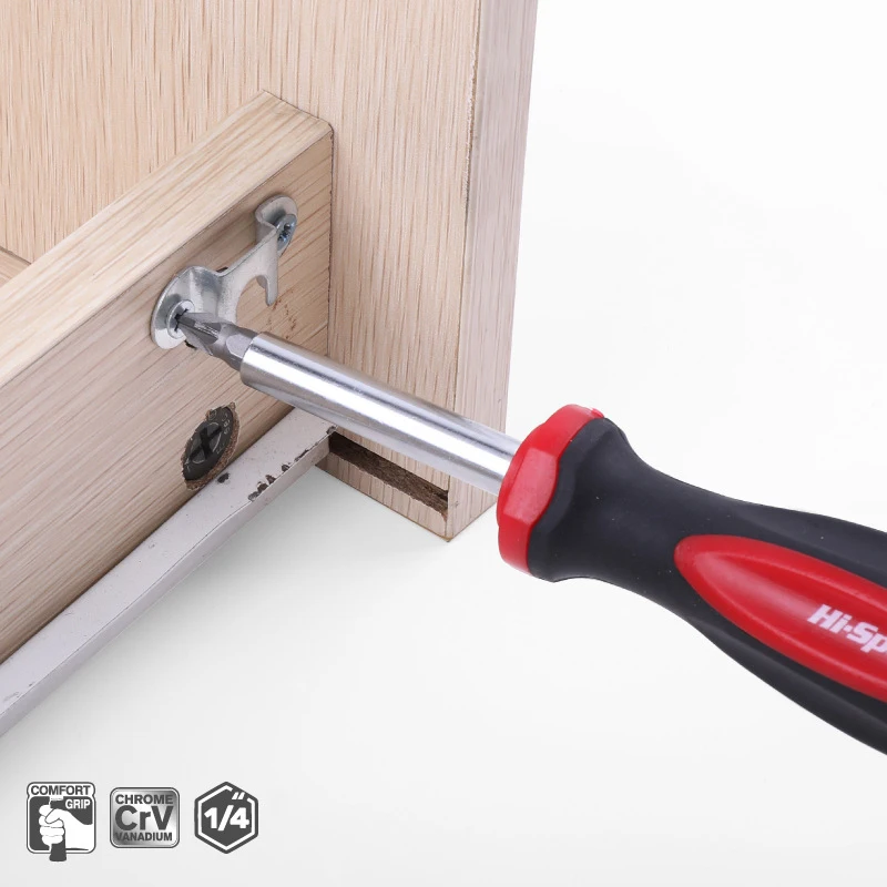 Color: grey - 1/4 (6.35mm) Ratchet Screwdriver Bit Holder Handle Multifunctional Magnetic Bit Driver for Slotted Hex Torx Phillips Bit