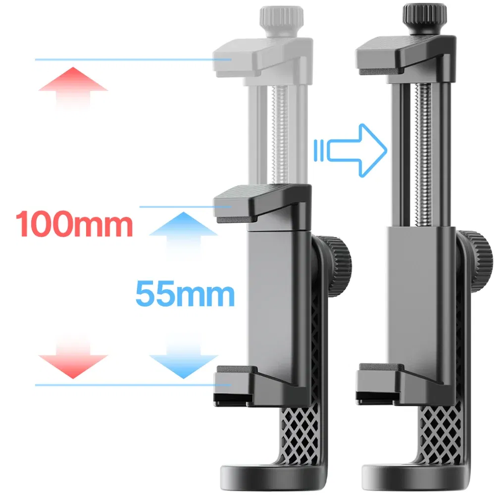 Color: black, Ships From: CHINA - Ulanzi ST-17 360?° Horizontal and vertical Shooting Tripod Phone Mount Holder Clamp Clip With Cold Shoe 1/4'' Tripod Mount Base
