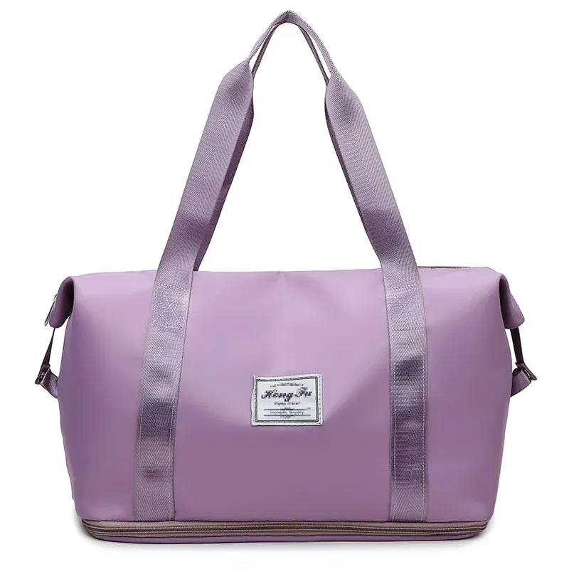 Color: Lavender - UNIXINU Carry On Travel Duffle Bag Nylon Waterproof Sports Gym Tote Bags for Women Large Capacity Storage Luggage Handbag