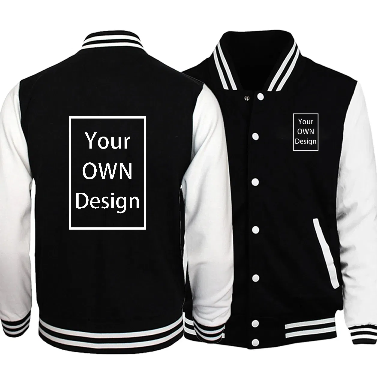 Color: black, Size: S - Customize Your Logo Men Women 2022 Jacket Coat Sweater Long-Sleeved Hoodie Funny Diy Pattern Color Autumn Summer Wintry