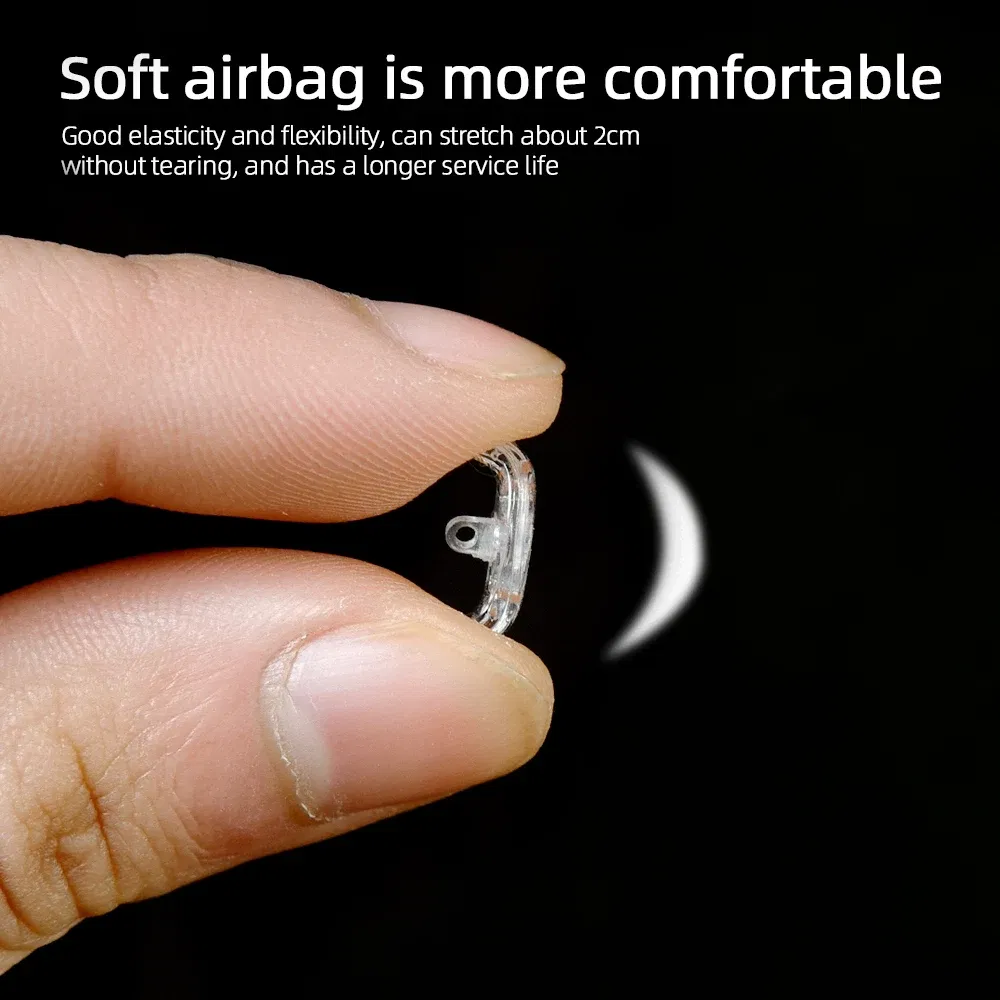 Color: black - Eyeglasses Nose Pads with Screwdriver Soft Oval Silicone Air Chamber Glasses Anti-slip Nose Pad Screw Replacement Repair Tools