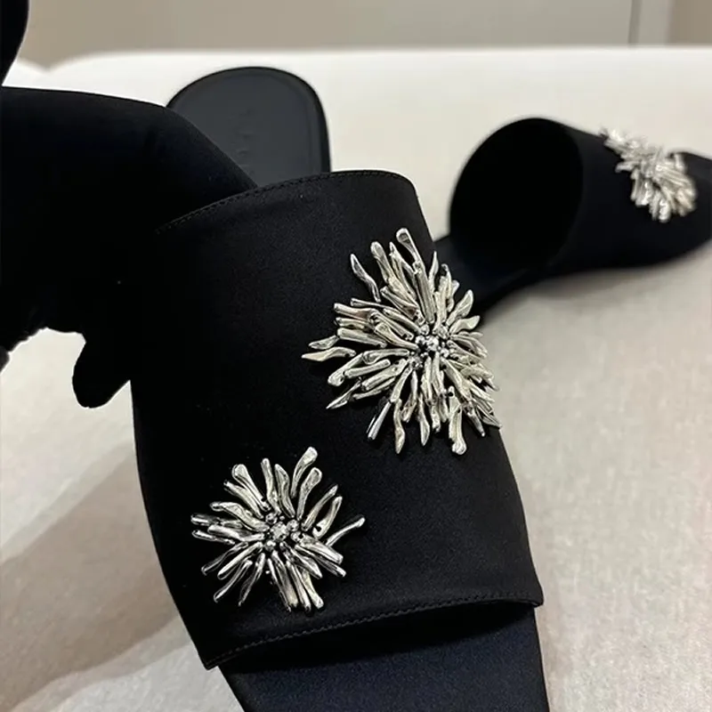 Color: black, Shoe Size: 40 - Women's Summer Shoes Natural Sude Sandals Ladies Genuine Leather Green Black Sandals Fashion Women's Shoes Outer Wear Slippers