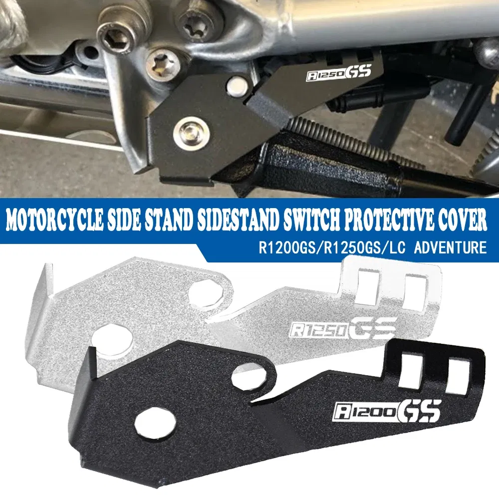 Color: Dark Grey - GS1250 Motorcycle Side Stand Sidestand Switch Protector Guard Cover Cap For BMW R1200GS R1250GS LC Adventure ADV R 1200 GS 1250
