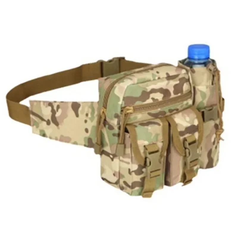 Color: Black - 1PC New Multifunction Waist Bag Three Colors Oxford Tactical Waist New Multi-Function Pockets Phone Pouch Fanny Pack GZH015