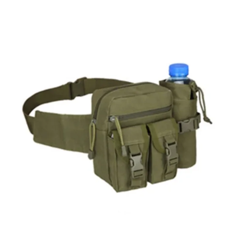 Color: Black - 1PC New Multifunction Waist Bag Three Colors Oxford Tactical Waist New Multi-Function Pockets Phone Pouch Fanny Pack GZH015