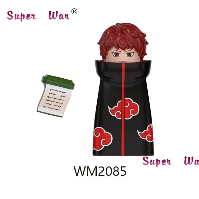 Color: Trans-dark Pink - Single New Cartoon Action Figures accessories Building Block children WM2081 WM6105 WM6106