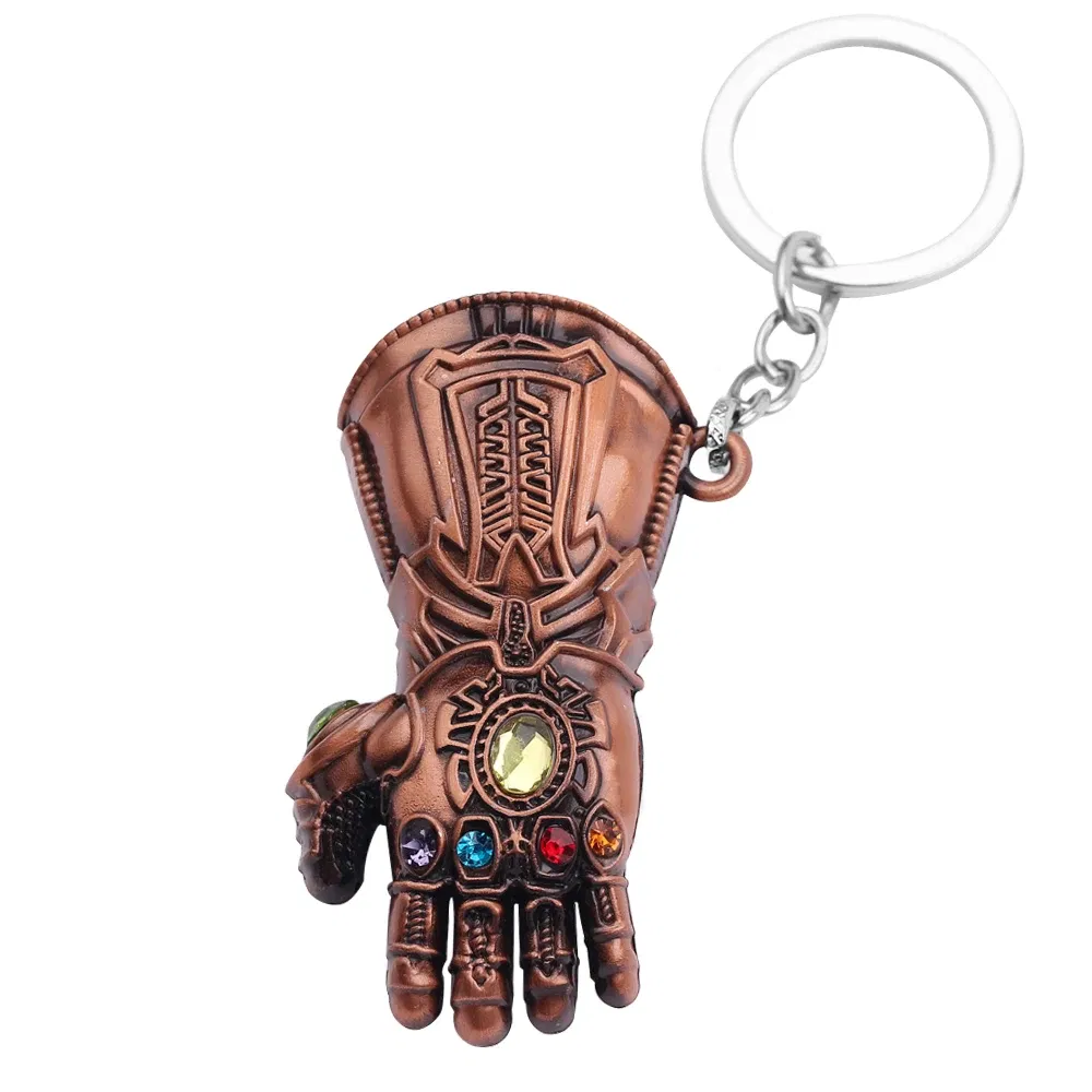 Color: green, Ships From: CHINA - Avengers Thanos Infinity Gauntlet Keychain Disney Superhero Iron Man Infinity Gloves Keyrings Car Pendant Key Holder Accessories