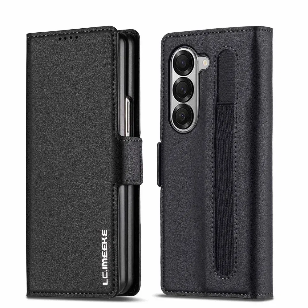 Color: Beige, Compatibility by Model: Galaxy Z Fold3 5G - Premium Leather Phone Case for Samsung Galaxy Z Fold 7 6 5 4 3 Fold6 Fold5 Fold4 5G with Pen Holder Wallet Flip Phone Cover