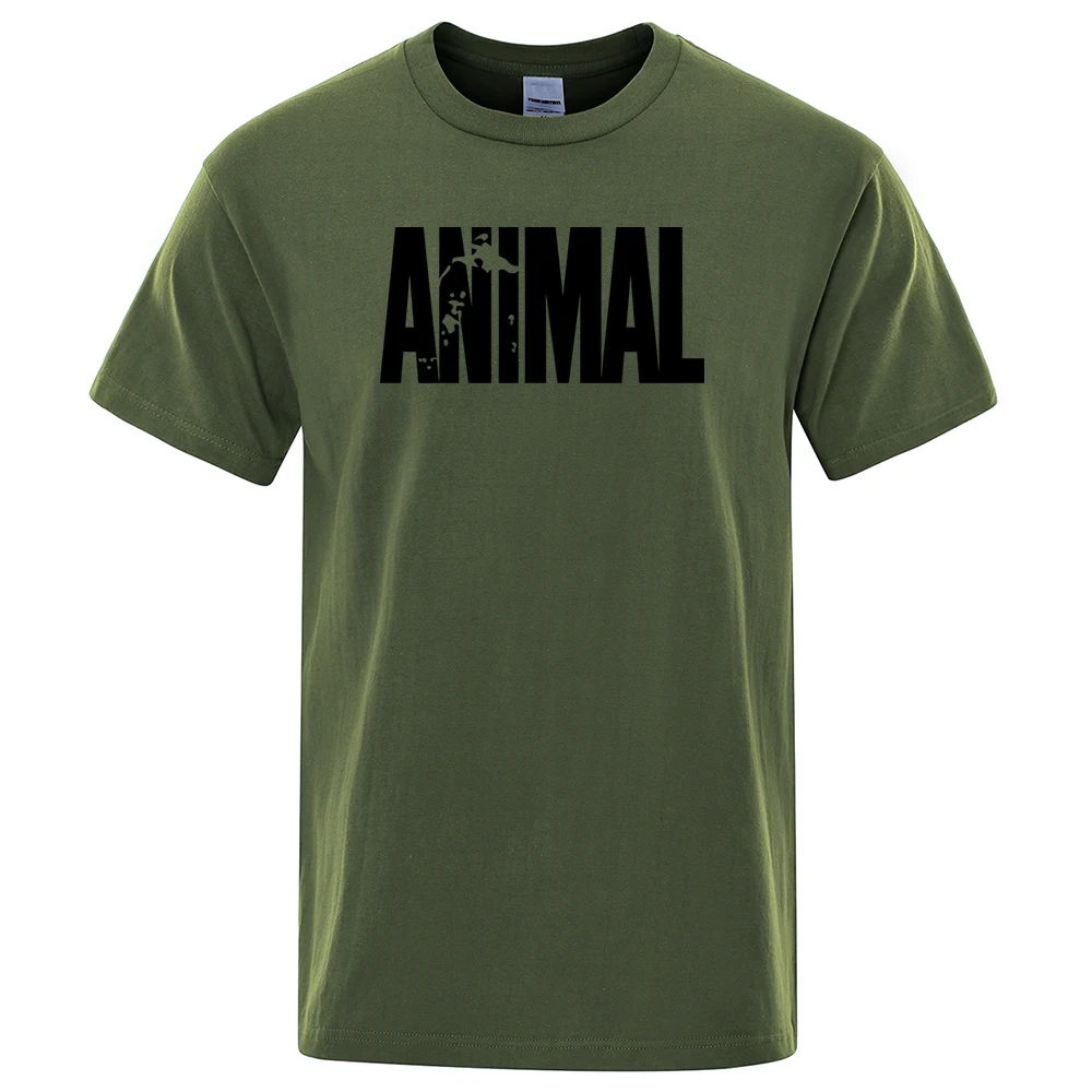Color: Burgundy, Size: XXXL - Fashion ANIMAL Letter Print Men T-Shirts Street Funny Short Sleeves Loose Oversized T Shirt O-Neck Breathable Cotton Clothing