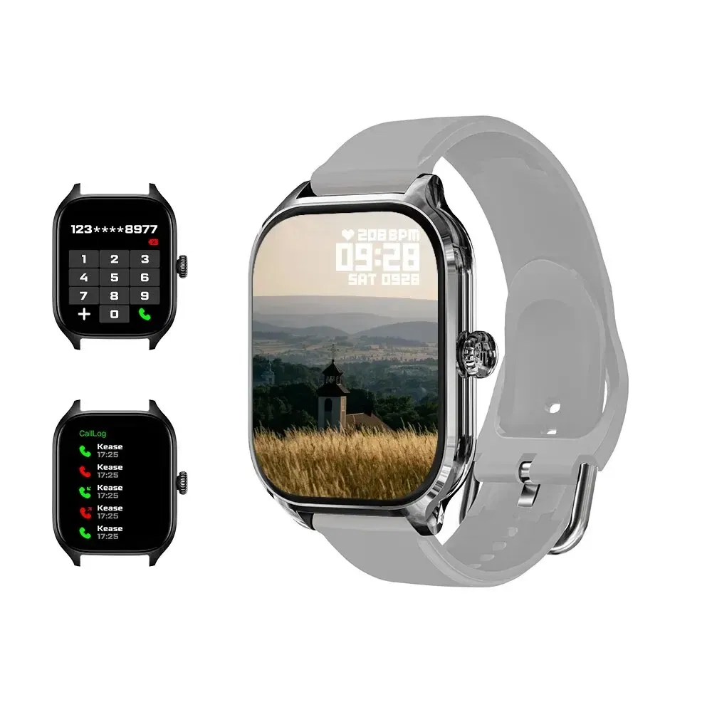 Color: green - LAXASFIT H9 and H6 Smartwatch Dial to Answer Calls Calorie Tracking Heart Rate Blood Oxygen Monitoring Bluetooth Smart Watch