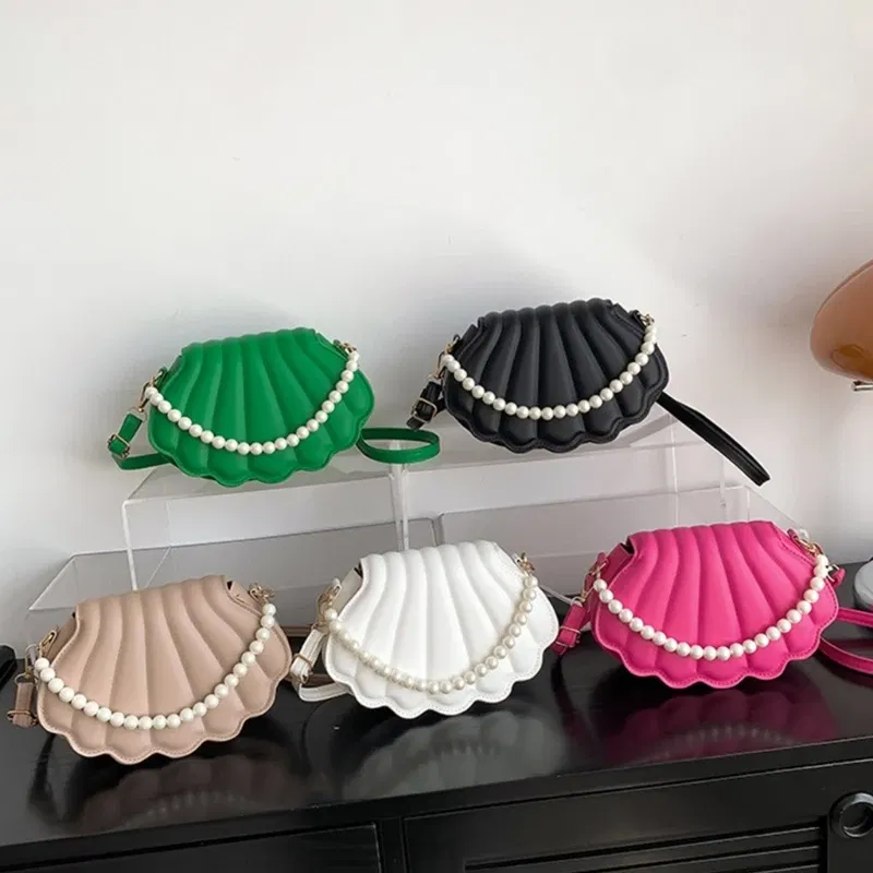 Color: green - All-matching Bag for Women Shoulder Bag Ladies Pearl Chain Handbag Evening Bags Fashion Crossbody Bag