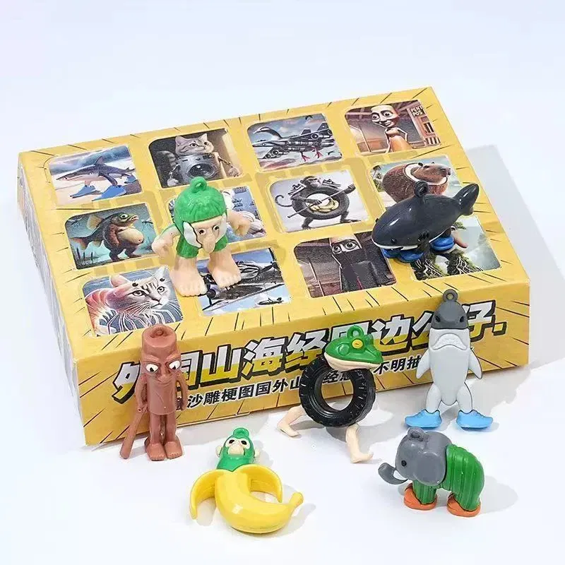 Color: Yellow - NEW Italian Brainrot Blind Box Tungtungtung Sahur Tralalelo Tralala Brr Brr Patapim Mini Keychain Pendant Blind Box Toys Gift