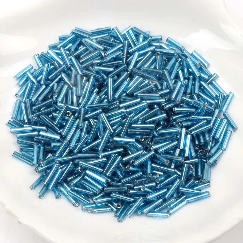 Color: Lavender - Tube LINED Glass Czech Seed Spacer beads For jewelry handmade DIY Wholesale 17 colors 2x6mm 300pcs