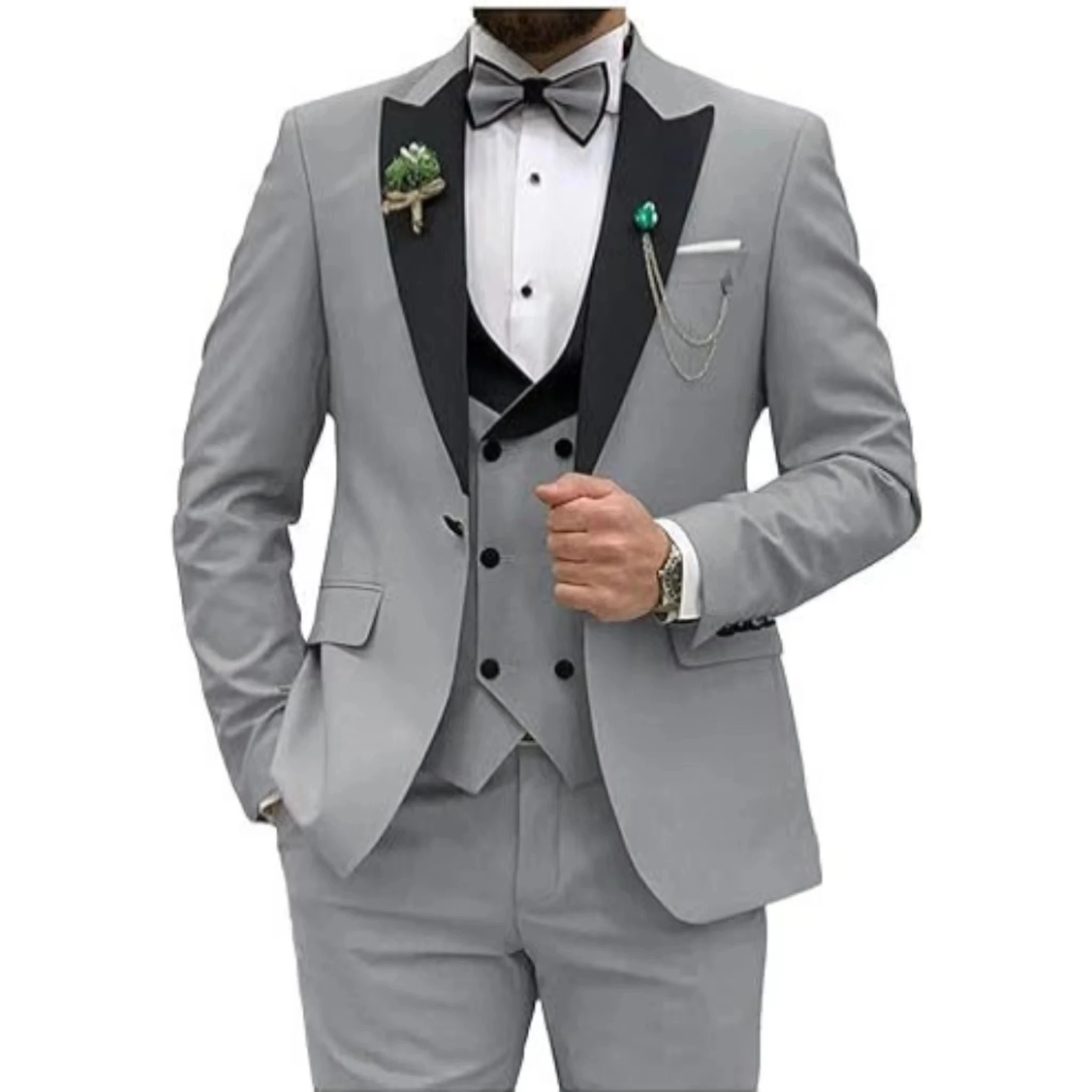 Color: MULTI, Size: One Size - Men Suit Colorful Luxury Blazer Vest And Pant Sets 3 Piece Birthday Dress Business  Prom Evening Party Costumes High Quality