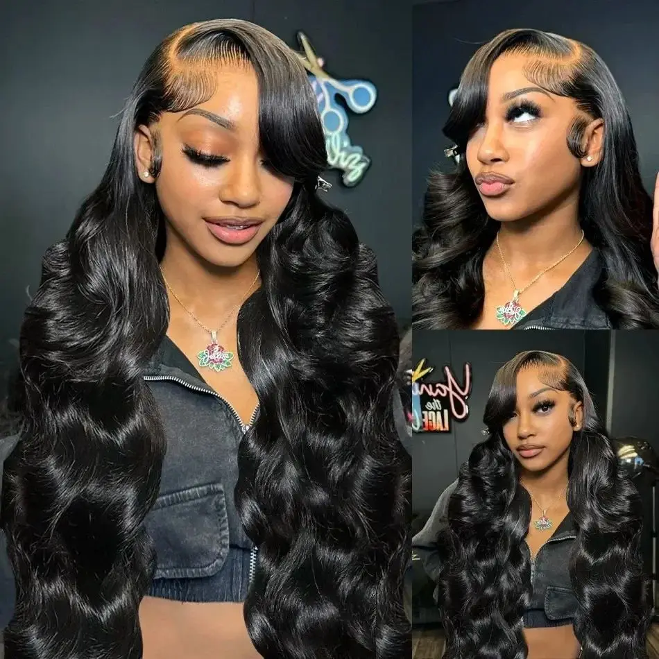 Ships From: CHINA, Stretched Length: 22INCHES, Density: 180%, Lace Size: 13x4 - Body wave hd transparent lace wig 13x6 human hair For Women choice Pre Plucked 30 40 Inch wavy Frontal brazilian cheap Wigs