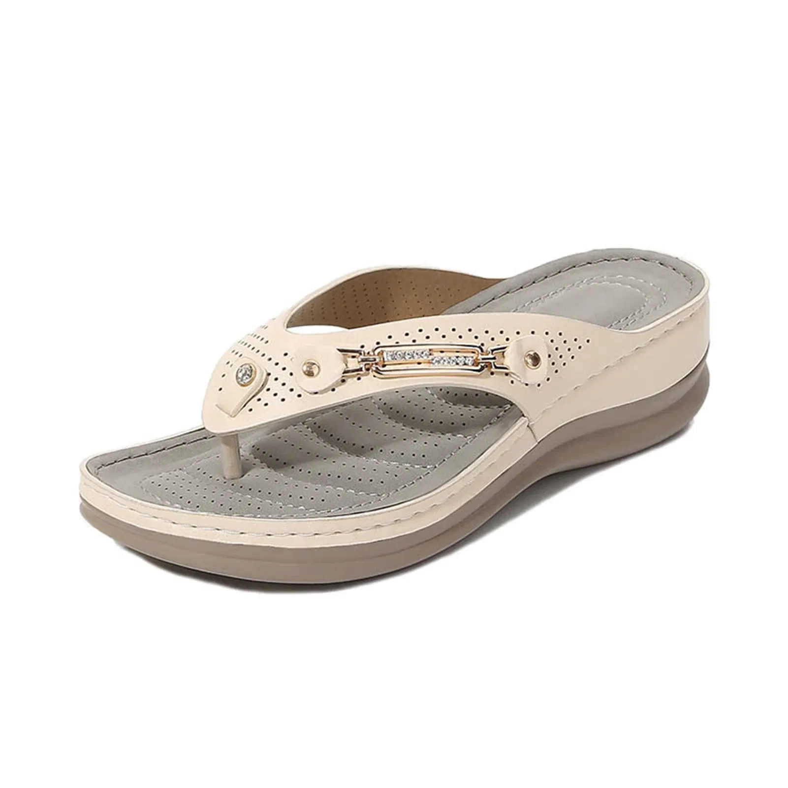 Color: black, Shoe Size: 38, Ships From: CHINA - Women's Soft Cushion Flip Flops Thong Sandals Slippers Casual Orthotics Sandals