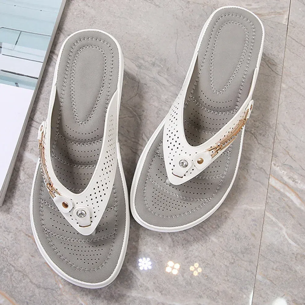 Color: black, Shoe Size: 38, Ships From: CHINA - Women's Soft Cushion Flip Flops Thong Sandals Slippers Casual Orthotics Sandals