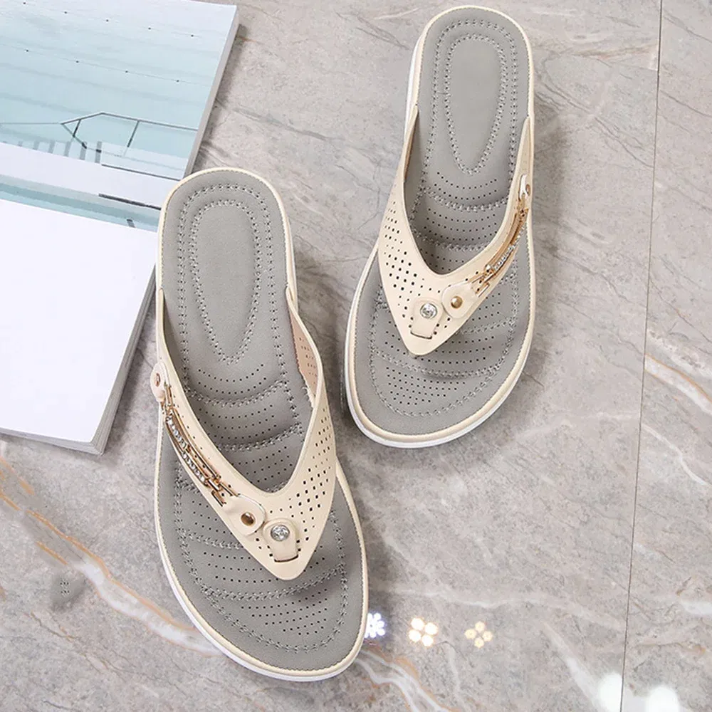 Color: black, Shoe Size: 38, Ships From: CHINA - Women's Soft Cushion Flip Flops Thong Sandals Slippers Casual Orthotics Sandals