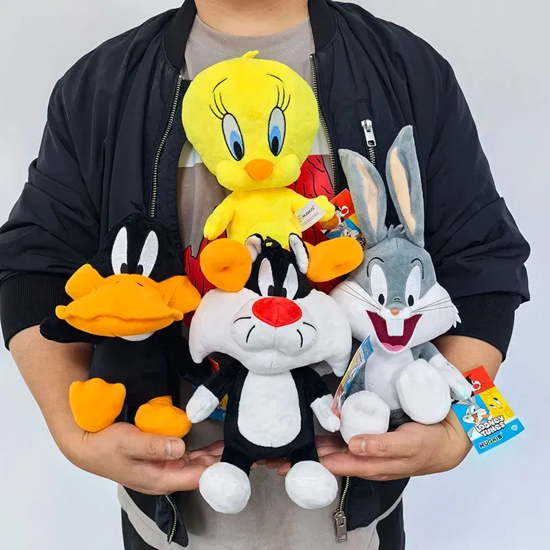 Color: MistyRose - New 20cm Original Looney Tunes Bugs Bunny Plush Toy Classic 32cm Tweety Q Series Lola Bunny Daffy Cartoon Peluche