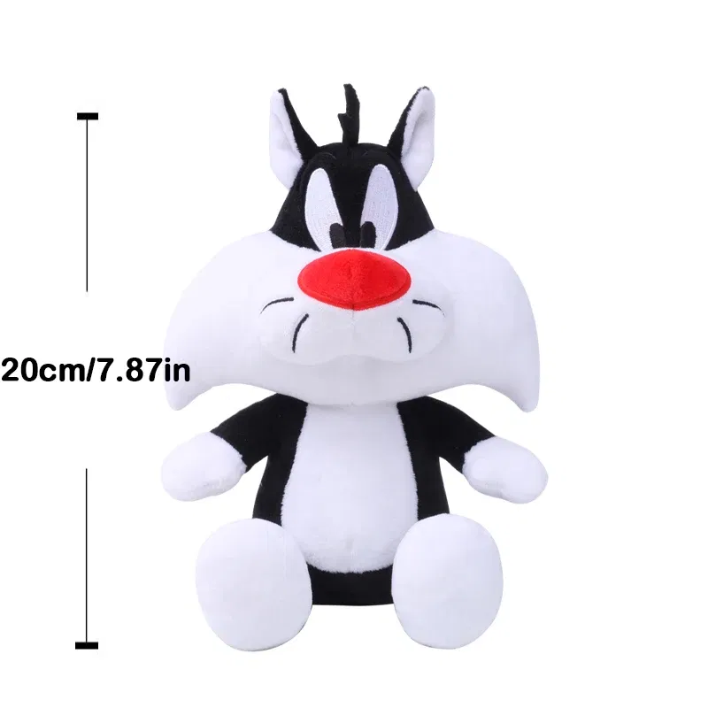 Color: MistyRose - New 20cm Original Looney Tunes Bugs Bunny Plush Toy Classic 32cm Tweety Q Series Lola Bunny Daffy Cartoon Peluche
