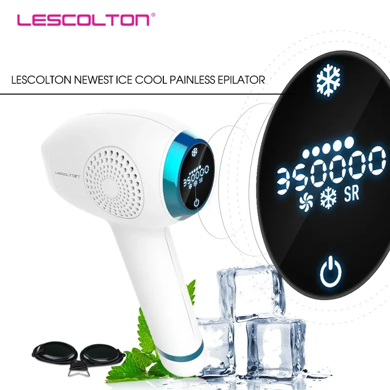 Color: Black, Ships From: CHINA - Lescolton IPL Laser Permanent Hair Removal Device Bikini Trimmer Laser Epilator for Women Men Facial Armpit Bikini Beard Legs