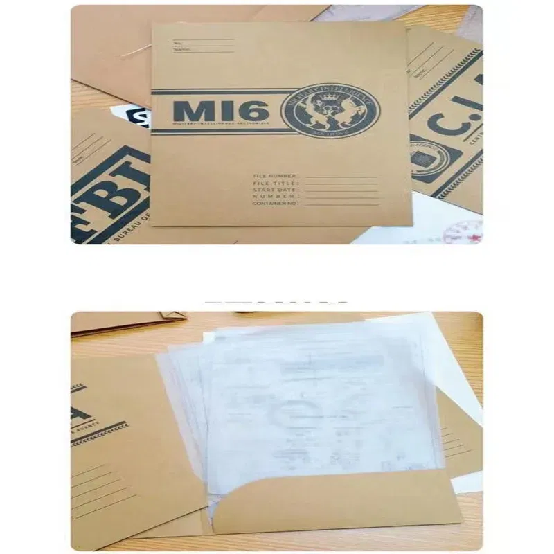 Color: Dark Grey - Agent Portfolio Folder File Archives Cosplay FBI CIA Central Intelligence MI6 British Army Movie Film Prop Set