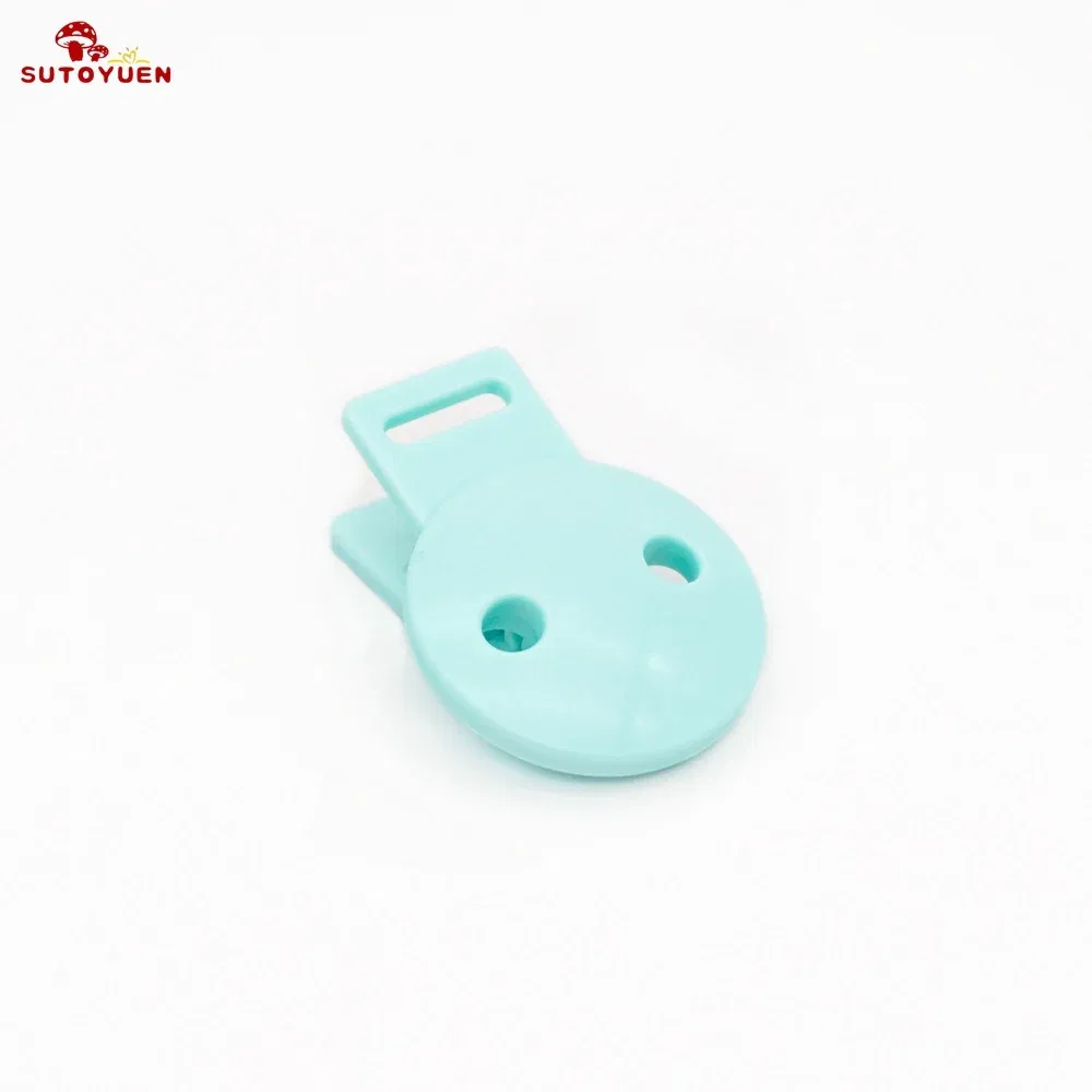 Color: green - Sutoyuen 20pcs Round Head Pacifier Clip Soother Holder For DIY Beads Baby Dummy Chain Plastic Pacifier Clips Baby Accessories