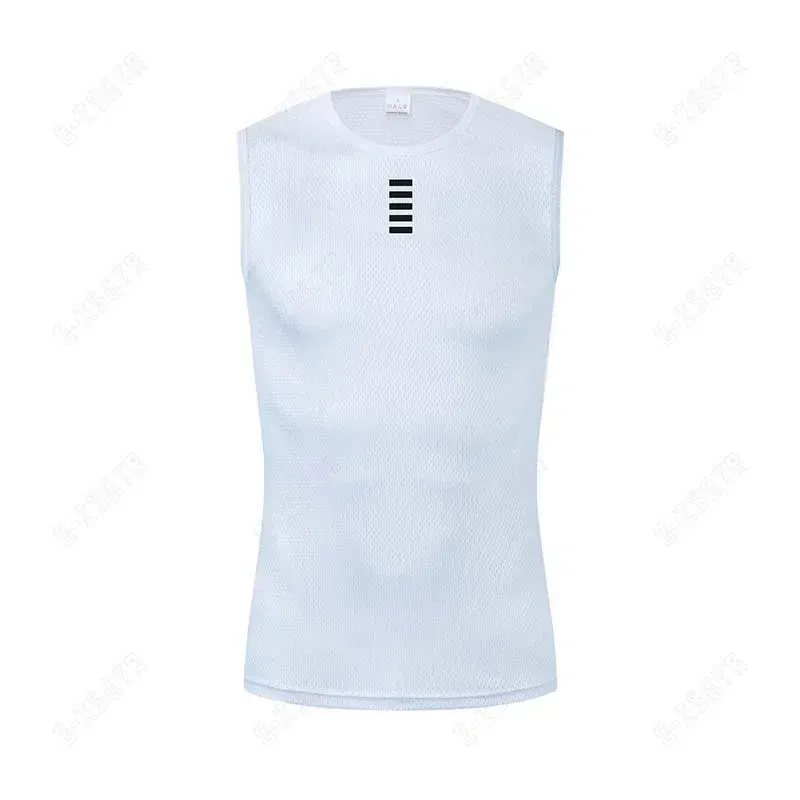 Color: Silver, Size: M - Cycling Base Layers Reflective Vest White Cycling Jersey Undershirt Quick Dry Elastici Vest Road Bike Jerseys