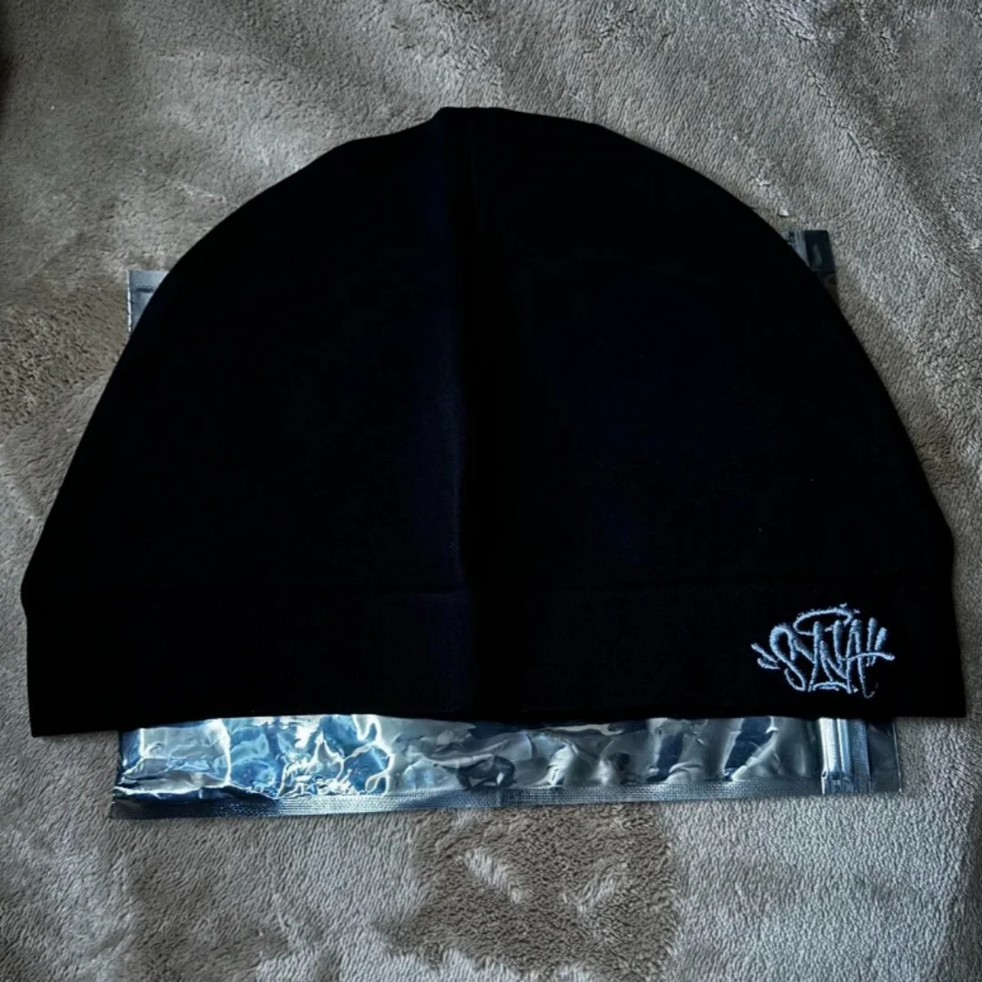 Color: black, Size: One Size - Syna World Skull Hat Sy-na Running Cap2024 New Knitting Sy-na Beanie Hat MenWomen Paragraph Quality Cap Y2k Warm Beanies
