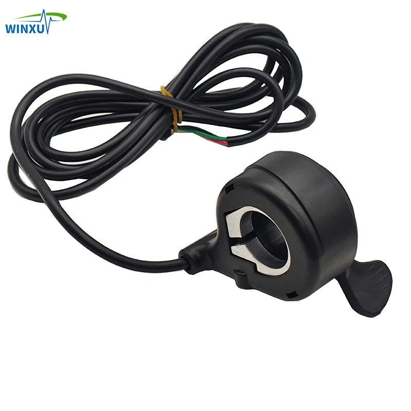 Color: Light Grey - Electric Bicycle Throttle Speed Regulator Non-Display Speed Control Thumb Throttle Accelerator E-Bike Scooter Accessories