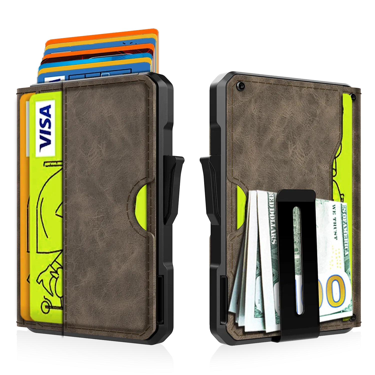 Color: Coffee, Ships From: CHINA - Wallet for Men - with Money Clip Slim Leather Slots Credit Card Holder RFID Blocking Bifold Minimalist Wallet