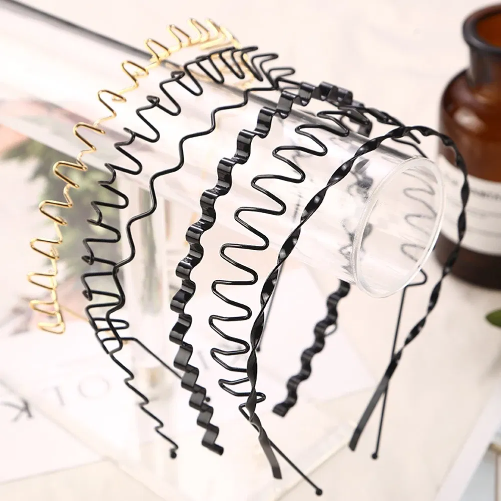Color: SKY BLUE - New Fashion Mens Hairband Unisex Black Flexible Wavy Hair Head Hoop Band Women Sports Headband Hair Accessories