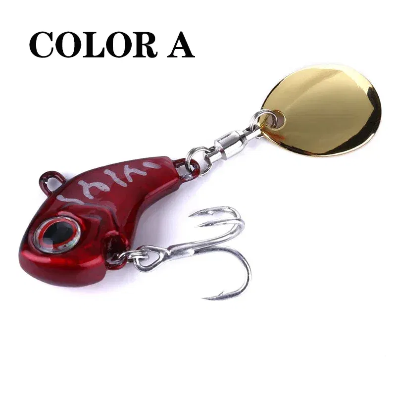 Color: WHITE, Size: 55mm, Ships From: CHINA - 1Pcs Rotating Metal VIB vibration Bait Spinner Spoon Fishing Lures 8g/16g/21g Jigs Trout Wobbler Fishing Hard Baits Tackle Pesca