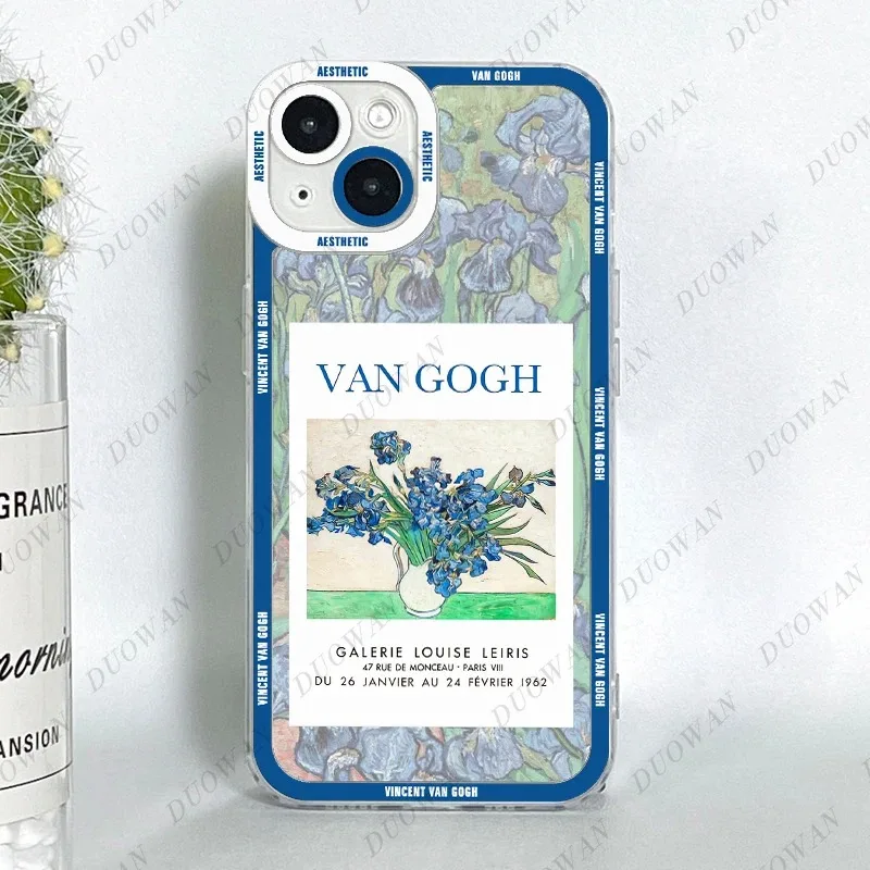 Color: Gold, Material: Microfiber - Van Gogh Oil Painting Phone Case For Samsung A12 A13 A14 A22 A23 A31 A32 A33 A42 A50 A51 A52 A53 A71 A72 A73 4G TPU Clear Case