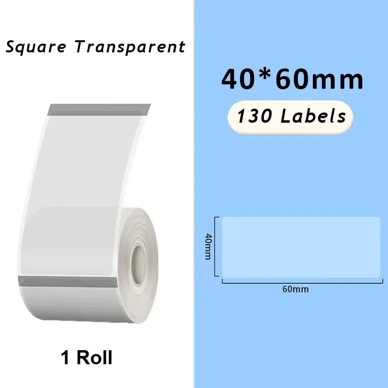 Color: Blue - Original M110 M220 Clear Thermal Labels -1.57"x2.36" (40x60mm) Transparent Waterproof Label Refills Compatible with Phomemo M110