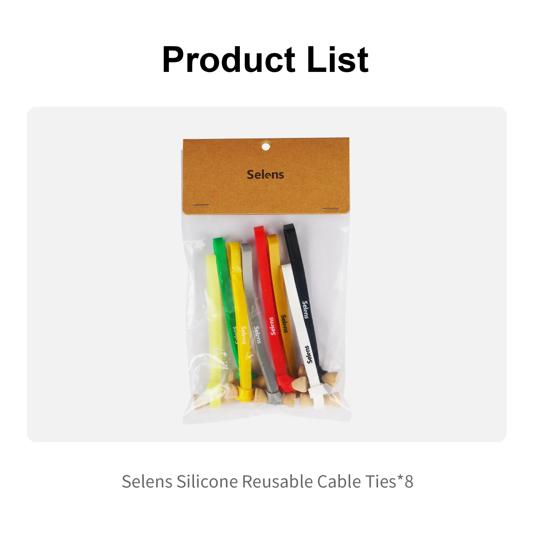 Selens Newest 8 Color Silicone Reusable Cable Ties 14cm Multifunction Elasticity Cable Ties Photo Studio Kits Photography Props