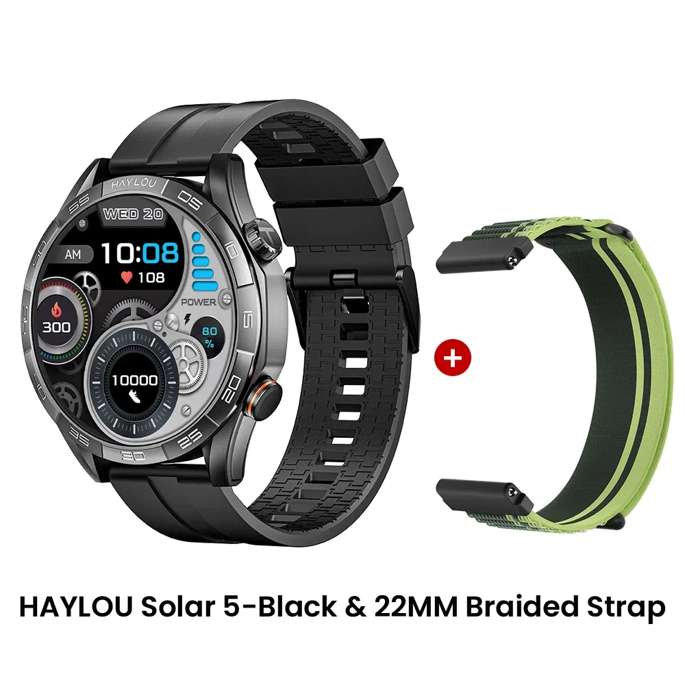 Color: Blue, Ships From: CHINA - New! HAYLOU Solar 5 Voice Calling Smartwatch 1.58'' AMOLED Display 60Hz Smart Watch 24H Health Monitoring Sports Smartwatch for