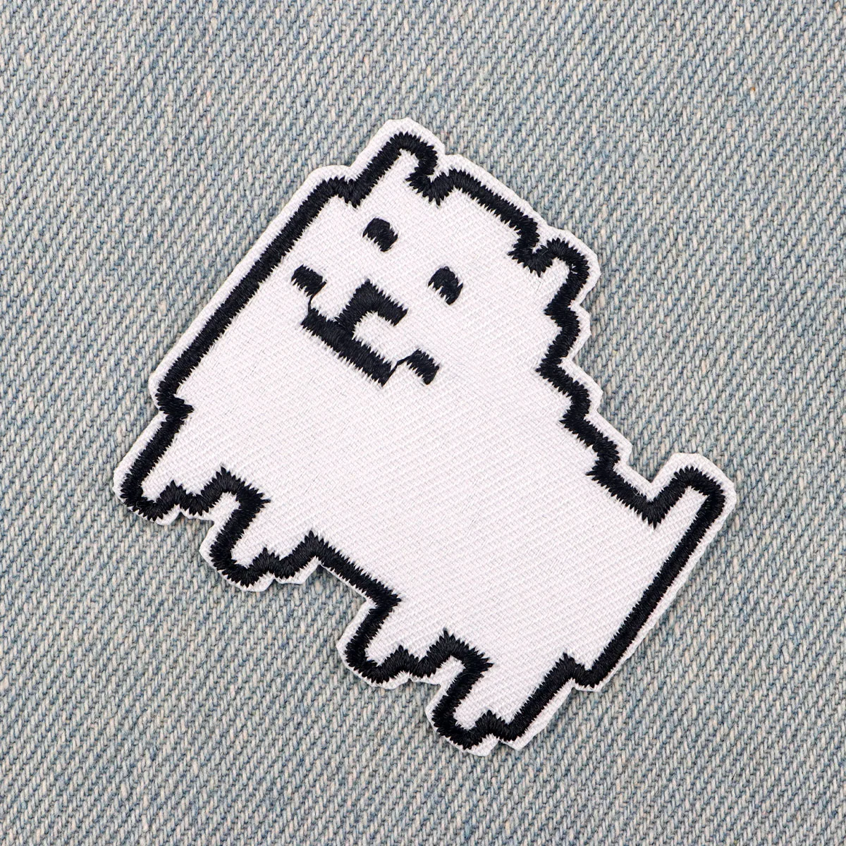 Pixel Dog Patch Cartoon Game Embroidery Patch Iron On Patches For Clothing Thermoadhesive Patches On Clothes DIY Sew Badges