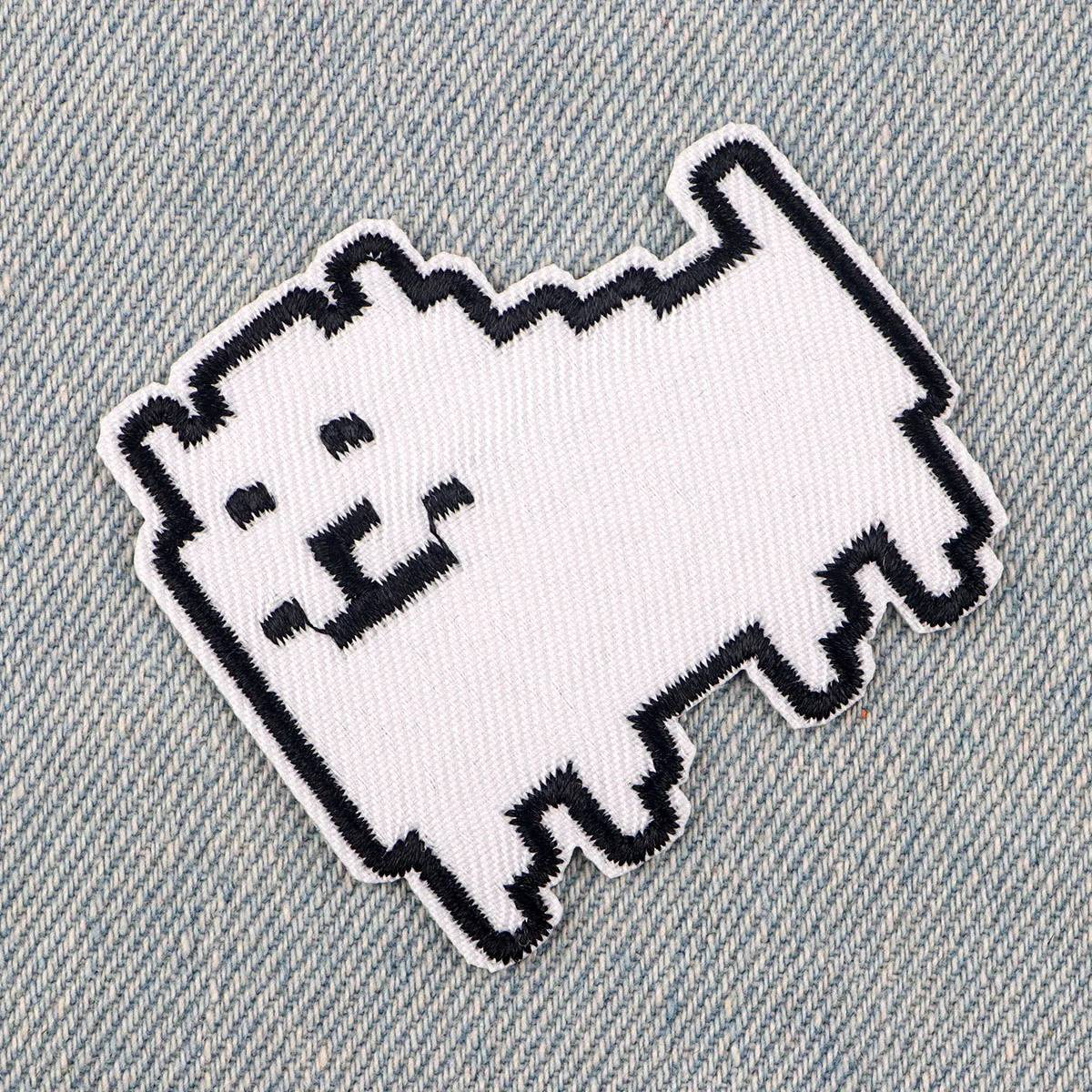 Pixel Dog Patch Cartoon Game Embroidery Patch Iron On Patches For Clothing Thermoadhesive Patches On Clothes DIY Sew Badges