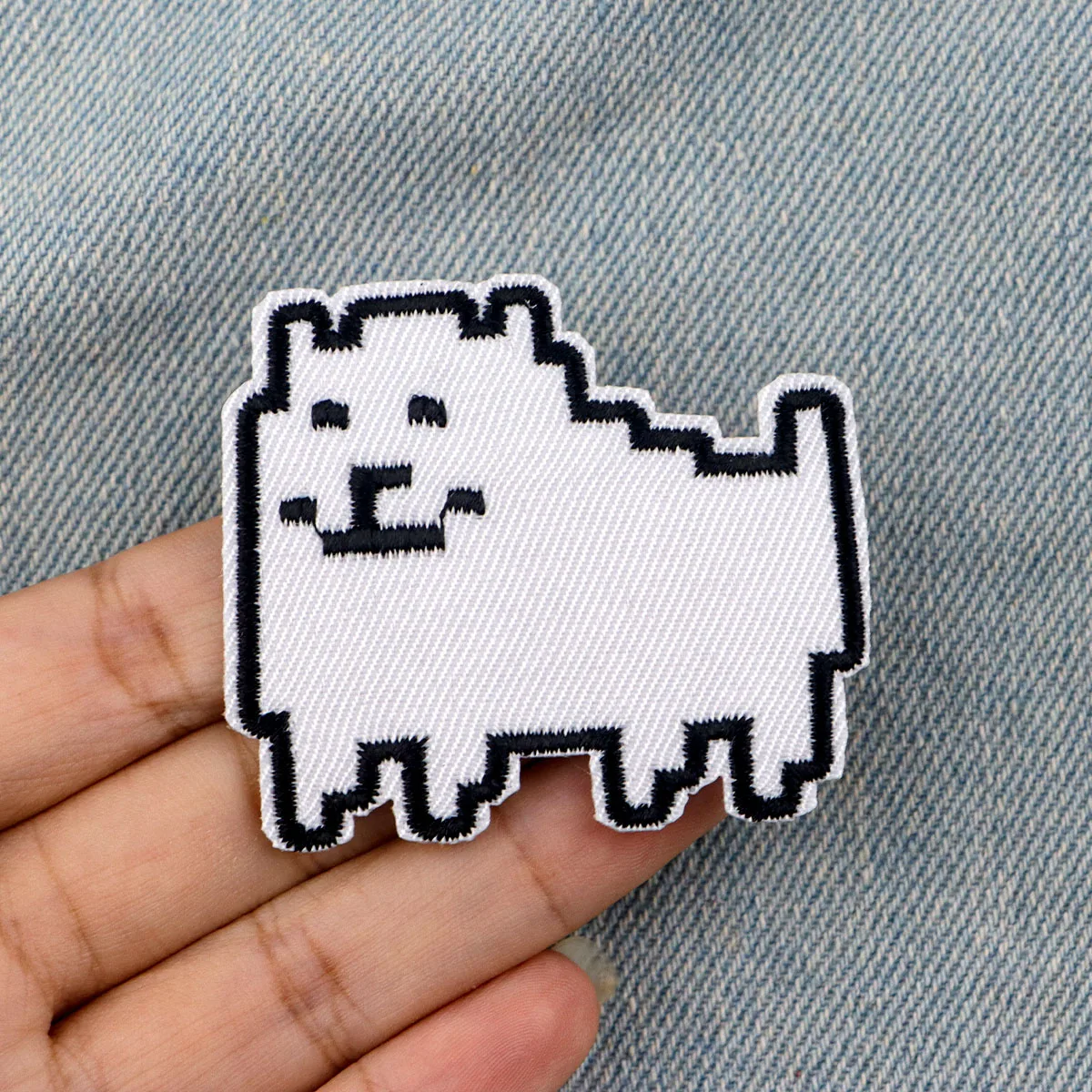 Pixel Dog Patch Cartoon Game Embroidery Patch Iron On Patches For Clothing Thermoadhesive Patches On Clothes DIY Sew Badges