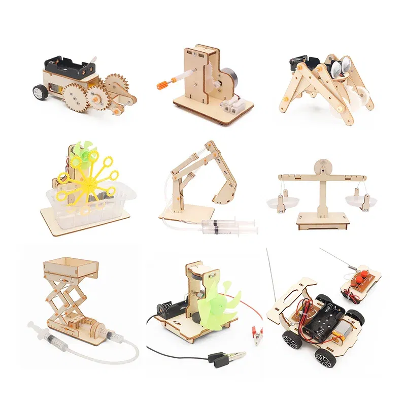 Color: WHITE - DIY Physical Model Science Experiment Educational Toy Handmade Small Production Assembly Craft Technology Project for School Kid