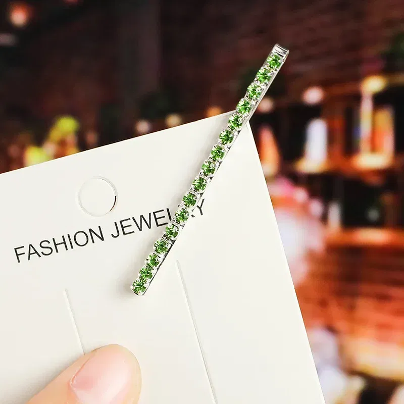 Color: Fluorescent Yellow, Ships From: CHINA - 2020 New Elegant Rhinestone Hairpins Women Girls Hair Clips Pin Accessories Hair Ornaments Hairclip Hairgrip Barrettes Headdress