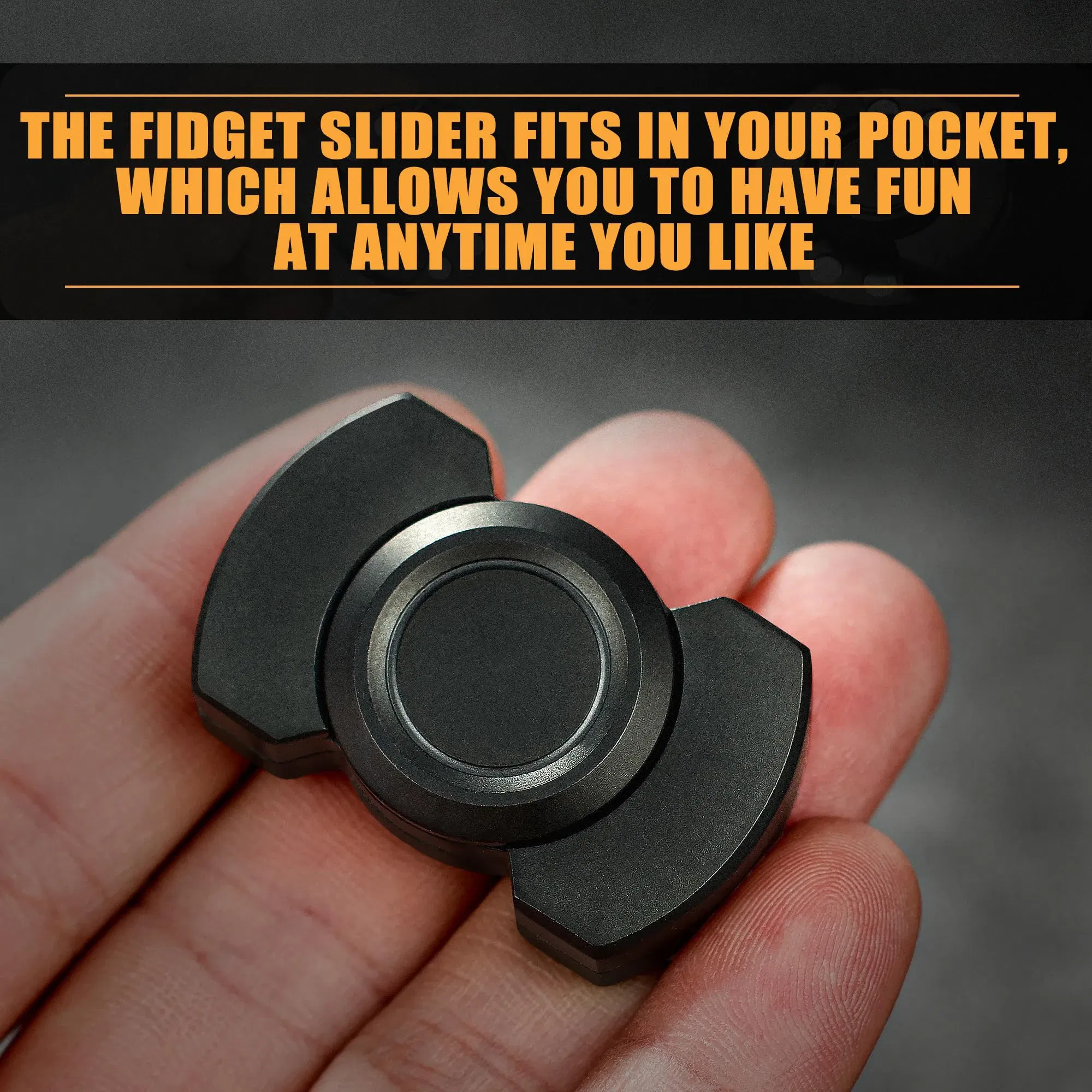 Color: Rose Red - Stainless Steels 3 in 1 Fidget Spinner and Slider Combo with Click Button Metal Toy for Adult Stress Relief