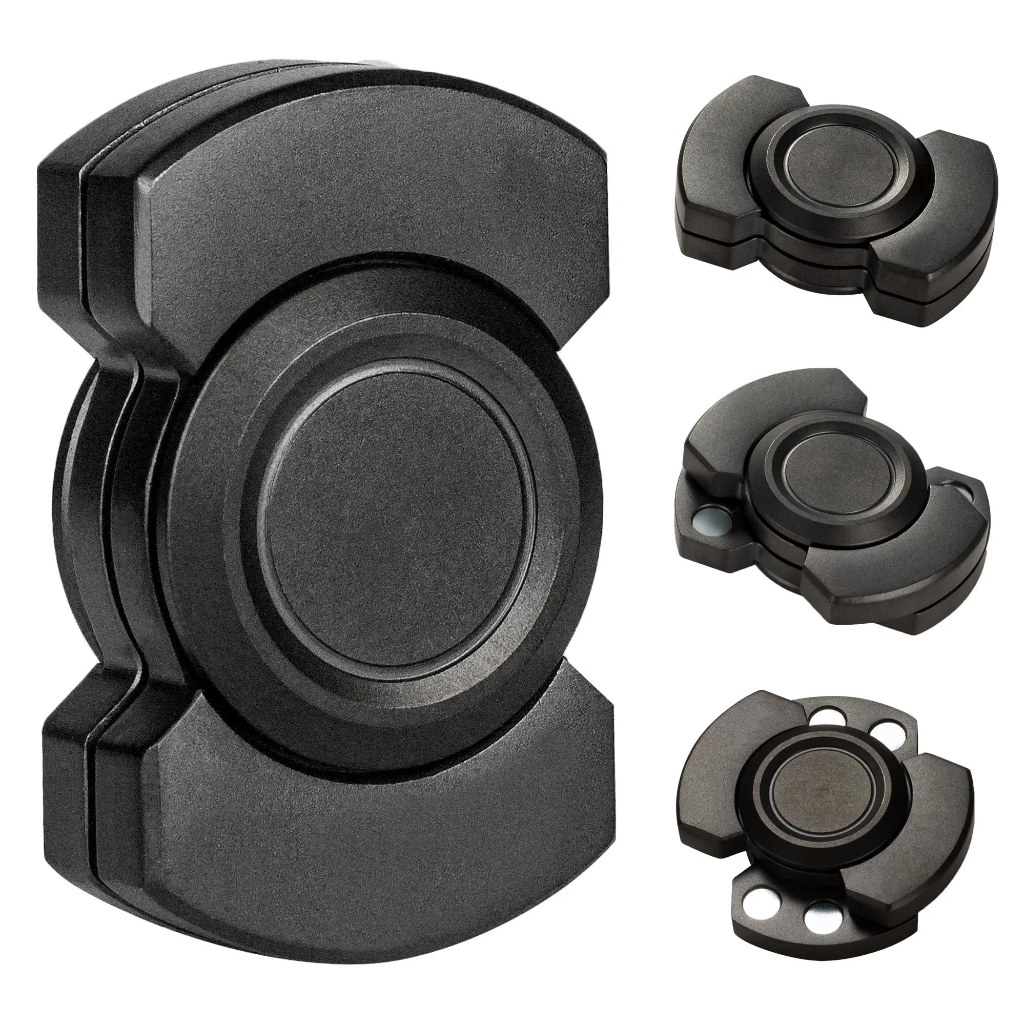 Color: Rose Red - Stainless Steels 3 in 1 Fidget Spinner and Slider Combo with Click Button Metal Toy for Adult Stress Relief